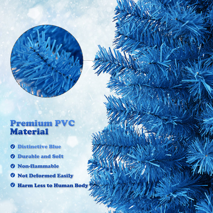 The Holiday Aisle® 6' Blue Artificial Christmas Tree & Reviews Wayfair